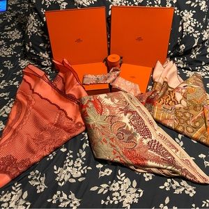 Hermes Pink scarf 90 cm